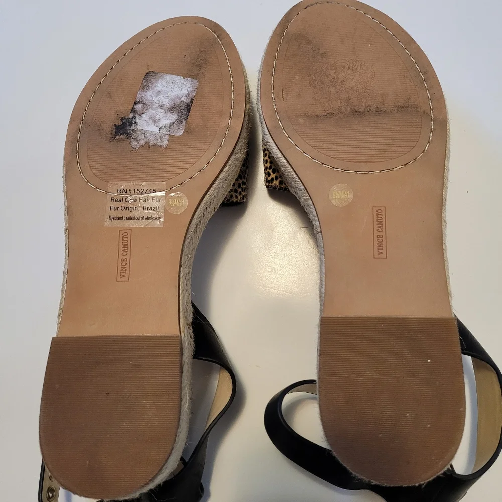 Calf hair rope leather espradrilles sandals